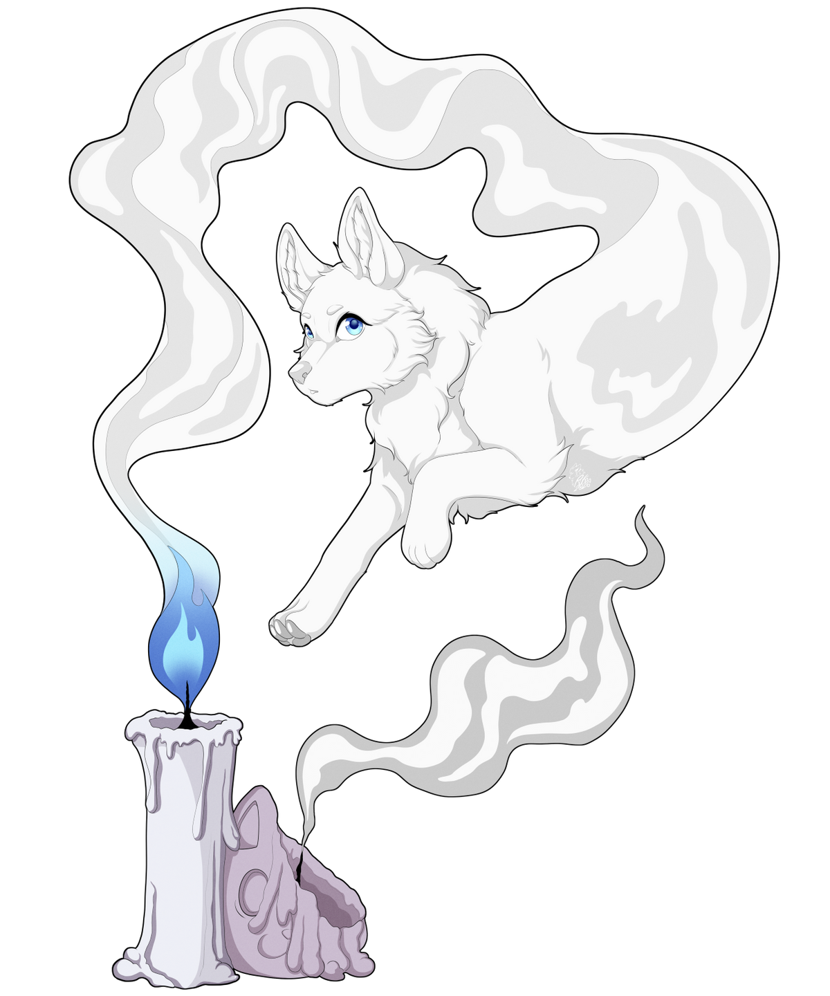Candle Fox - Paws at You
