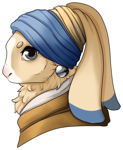 Bunny with a Pearl Earring - Paws at You